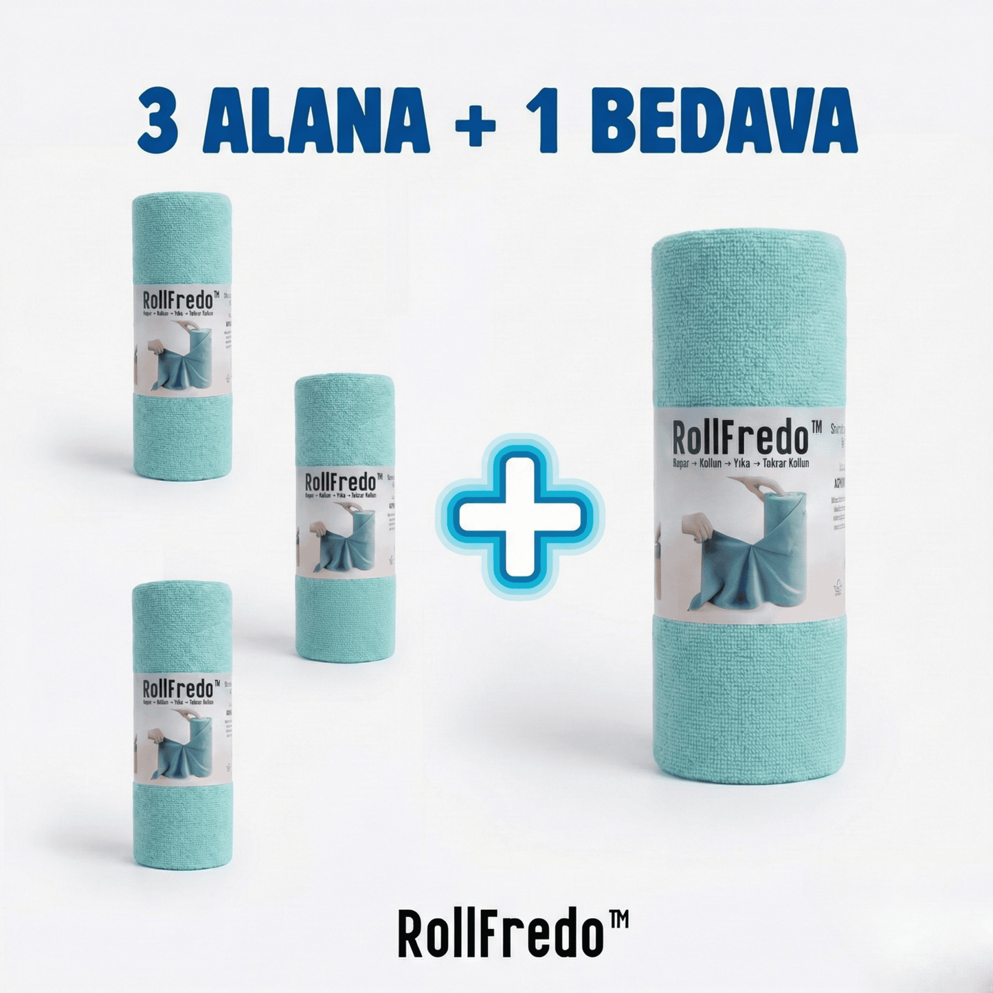20'li RollFredo™ MİKROFİBER BEZ RULO