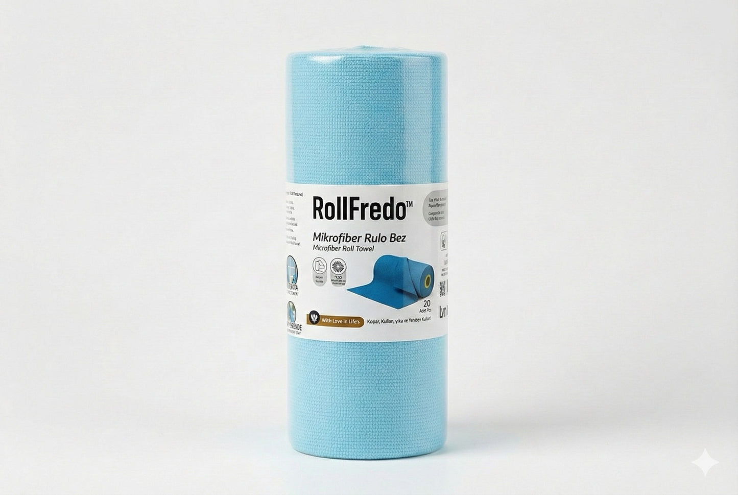20'li RollFredo™ MİKROFİBER BEZ RULO